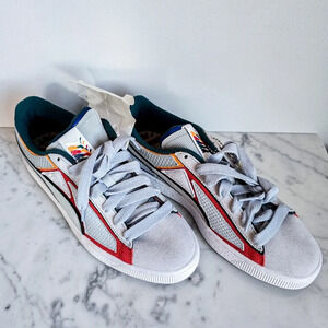 PUMA, New, Men's Suede Layers New Heritage Gray Black Varsity Green Sneakers 8.5